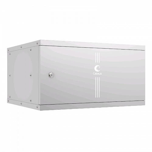 Cabeus WSC-05D-6U55/45m Шкаф телекоммуникационный настенный 19 6U, серия LIGHT разборный, дверь металл, цвет серый