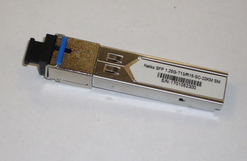 Приемо-передающий оптический SFP модуль, SM, SC, 20км, 1310nm, 1Gbit "K"