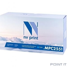 Тонер-картридж NVP совместимый NV-MP C2551 Cyan для Ricoh Aficio MP C2031/ C2051/ C2051AD/ C2501/ C2531/ C2551/ C2551AD (9500k)