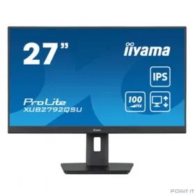 Монитор LCD IIYAMA 27&quot; XUB2792QSU-B6 {IPS 2560x1440 100hz 0.4ms HDMI DisplayPort USB M/M HAS Pivot}