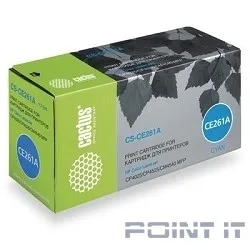 Cactus CS-CE261A Картридж лазерный CE261A голубой (11000стр.) для HP LJ CP4025/CP4525/CM4540