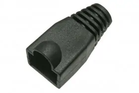 Изолирующий колпачок для RJ45 черный, D-6 мм, 100шт. Netko