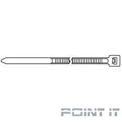 Hyperline GT-100MC Стяжка нейлоновая неоткрывающаяся, безгалогенная (halogen free), 100x2.5мм, (100 шт)