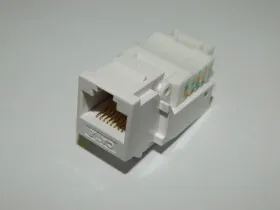 Модуль Keystone неэкранированный, RJ-45, cat.6, 90°, без инструмента, KE, белый, Netko СКС
