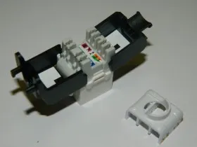 Модуль Keystone неэкранированный, RJ-45, cat.6А, 180°, 110/Krone тип, под инструмент/ без инструмента, KE, белый, Netko СКС