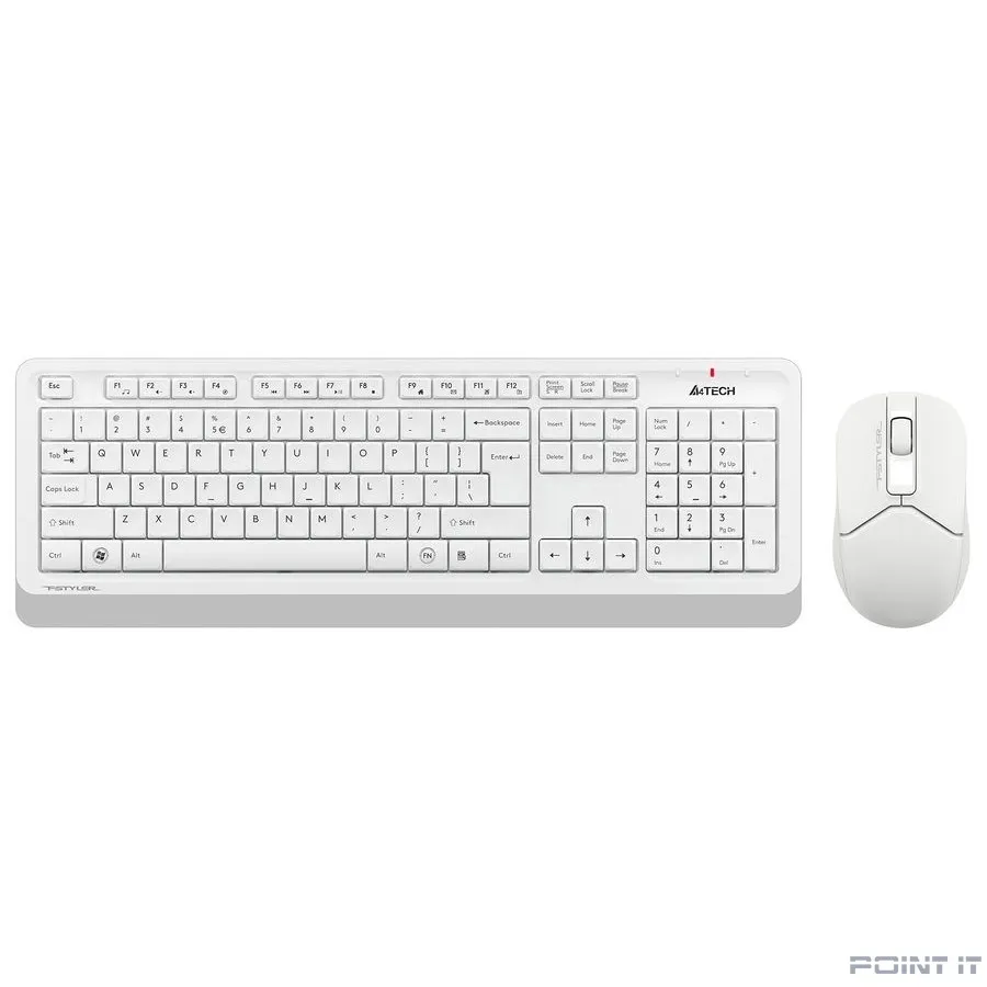 Клавиатура + мышь A4Tech Fstyler FG1012 клав:белый мышь:белый USB беспроводная Multimedia [1599042]