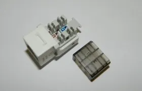 Модуль Keystone неэкранированный, RJ-45, cat.6А, 90°, 110 тип, под инструмент, KE, черный, Netko СКС