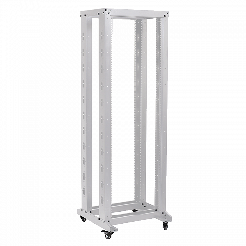 ITK 19 двухрамная стойка, 42U, 600x600, на роликах, серая