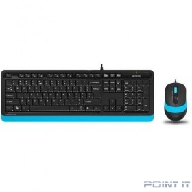 Клавиатура + мышь A4Tech Fstyler F1010 клав:черный/синий мышь:черный/синий USB Multimedia