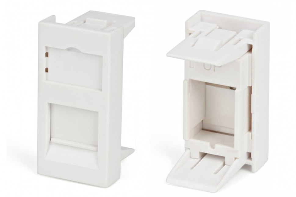 Вставка 45х22,5мм со шторкой для Кейстоуна RJ11, RJ45