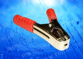 Зажим &quot;крокодил&quot;, 100A, красный, L=108±5мм, Netko