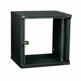  					ITK Шкаф LINEA WE 9U 600x450мм дверь стекло черный				 
