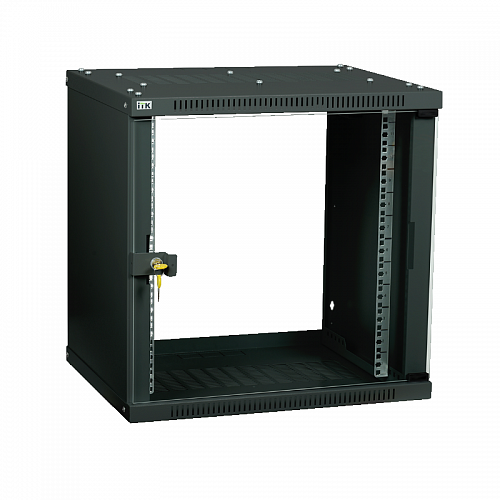 ITK Шкаф LINEA WE 9U 600x450мм дверь стекло черный