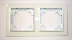 Рамка Technolink Electric 2-постовая, пластик, IP20, цвет белый РАСПРОДАЖА