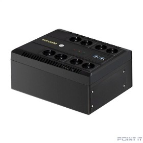 Exegate EX295011RUS ИБП ExeGate NEO NNB-650.LED.AVR.8SH.CH &lt;650VA/390W, LED, AVR, 8*Schuko, 4*USB-порта для зарядки, Black&gt;