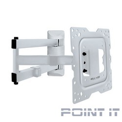 Kromax DIX-18 white, Кр. стал. наст. для TV 22&quot;-65&quot;, max 40 кг, 5 ст св., нак. ±15°, пов. 180°, от ст. 66-605 мм, max VESA 400x400 мм.