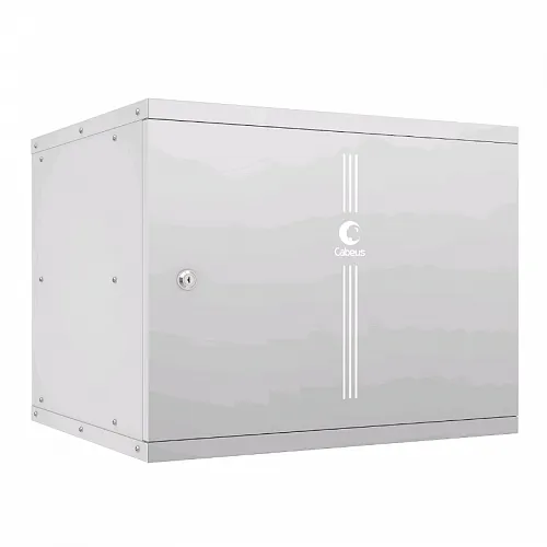 Шкаф телекоммуникационный настенный 19 9U, серия LIGHT разборный, дверь металл, цвет серый