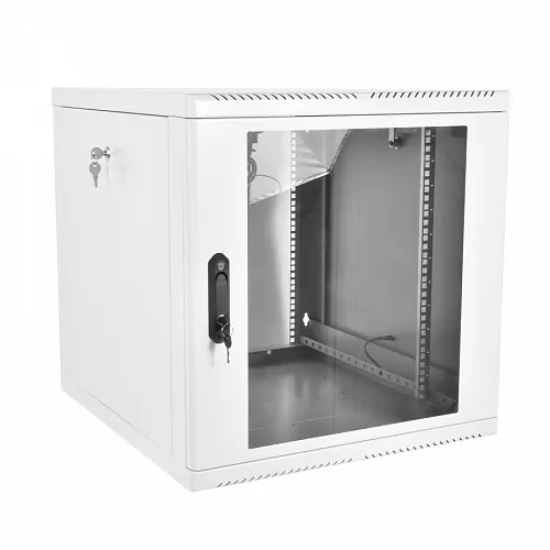 Шкаф телекоммуникационный настенный разборный 15U (600x520), съёмные стенки, дверь стекло