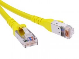 Патч-корд Netko СКС UTP4 cat.6a, 3.0м, литой коннектор, желтый РАСПРОДАЖА