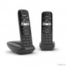 Gigaset AS690(A) DUO Р/Телефон Dect RUS черный (труб. в компл.:2шт) АОН