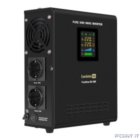 Exegate EX295995RUS ИБП (инвертор, синус, для котла) настенный ExeGate FineSine SX-500.LCD.AVR.2SH &lt;500VA/300W, чистая синусоида, цветной LCD-дисплей, AVR, 2*Schuko, линейно-интерактивный, внешняя бат