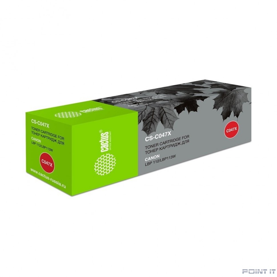 Картридж лазерный Cactus CS-C047X черный (4000стр.) для Canon LBP112/LBP113W