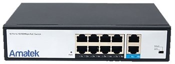 AN-S10P8A - 10-портовый 100 Мбит/с коммутатор с PoE+ до 120Вт