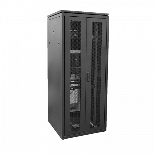 ITK Шкаф сетевой 19 LINEA N 24U 800х800мм распашн. перф. дв. задн. перф. чер