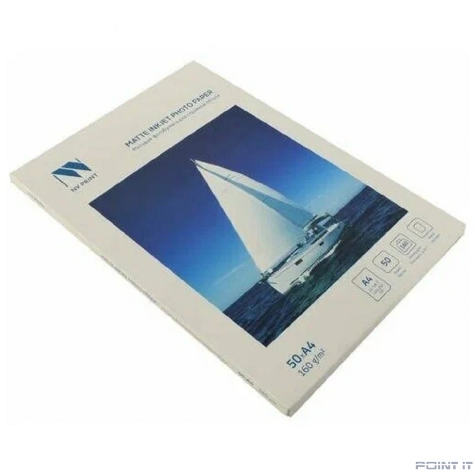 Матовая фотобумага для струйной печати 160г/м2 A4 50 листов NVP-160MA4s50