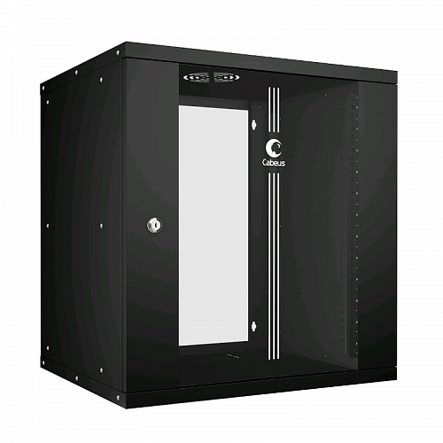 Cabeus WSC-05D-12U55/45 Шкаф телекоммуникационный настенный 19 12U, серия LIGHT разборный, дверь стекло, цвет серый