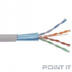 ITK LC1-C6A04-121 Кабель связи витая пара U/UTP, кат.6A 4 x 2 x 23AWG solid, LSZH, 305м, серый