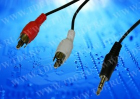 Шнур аудио-видео: 2RCA-3,5 мм стерео ( длина 1.2 м, сборный) Cabletech РАСПРОДАЖА