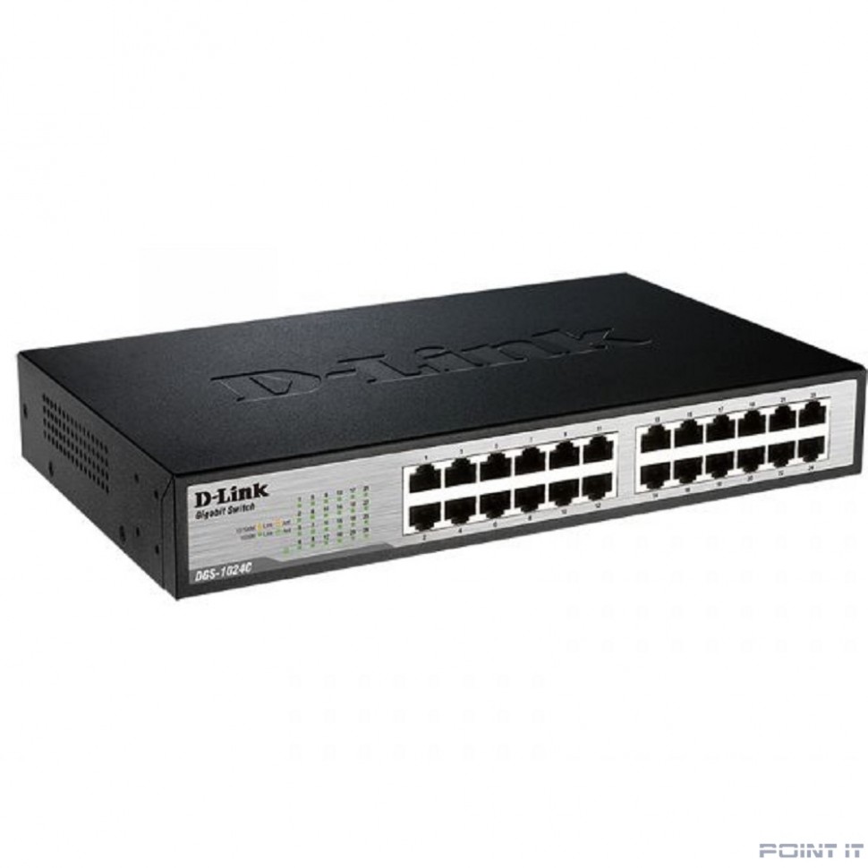 D-Link DGS-1024C/B2A Неуправляемый коммутатор с 24 портами 10/100/1000Base-T