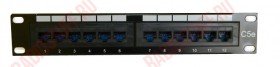 Патч-панель UTP, 10&quot;, 12 портов RJ45, cat.5е, 1U, Dual Type, Netko СКС, &quot;J&quot;