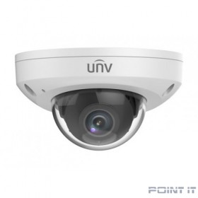 Uniview IPC312SB-ADF28K-I0-RU Видеокамера IP купольная антивандальная, 1/2.8&quot; 2 Мп КМОП @ 30 к/с, ИК-подсветка до 30м., LightHunter 0.001 Лк @F1.6, объектив 2.8 мм, WDR, 2D/3D DNR, Ultra 265, H.265, H