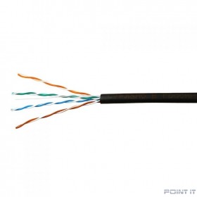 SkyNet Кабель UTP outdoor, медный, FLUKE TEST, кат.5e, однож., (305м) box, черный [CSL-UTP-4-CU-OUT]