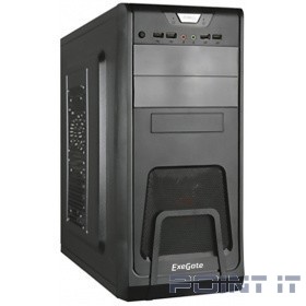 Exegate EX278391RUS Корпус Miditower Exegate CP-603 Black, ATX, &lt;CP400W, 80mm&gt;, 2*USB+2*USB3.0, Audio