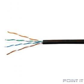 SkyNet Кабель UTP outdoor 4x2x0,46, медный, FLUKE TEST, кат.5e, однож., (100м) box, черный [CSL-UTP-4-CU-OUT/100]