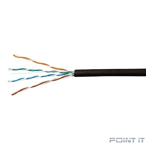 SkyNet Кабель UTP outdoor 4x2x0,46, медный, FLUKE TEST, кат.5e, однож., (100м) box, черный [CSL-UTP-4-CU-OUT/100]