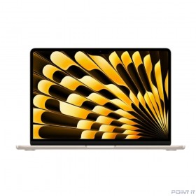 Ноутбук Apple MacBook Air 13-inch 2024 [MXCU3LL/A] (КЛАВ.РУС.ГРАВ.) Starlight 13.6&quot; Liquid Retina {(2560x1600) M3 8C CPU 10C GPU/16Gb/512Gb SSD}