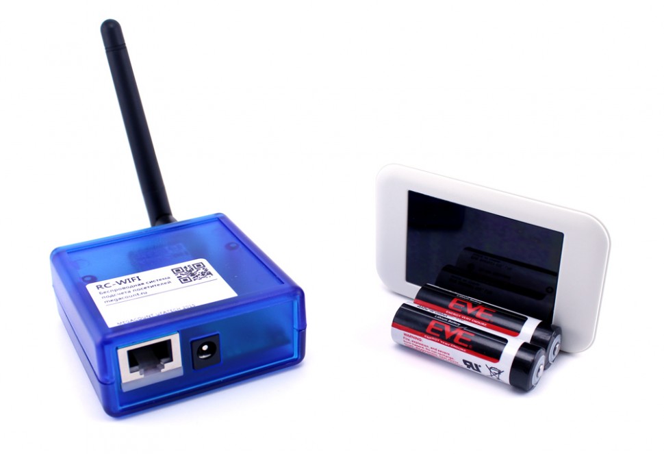 Комплект: Радиоканальный счетчик. Сенсоры RCount, ETHERNET WiFi модем сбора данных, ПО, кронштейны, Белый