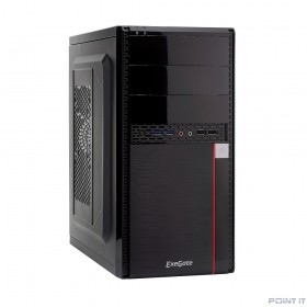 Exegate EX277436RUS Корпус Minitower MA-371X Black, mATX &lt;UN450, 120mm&gt; 2*USB+2*USB3.0, Audio