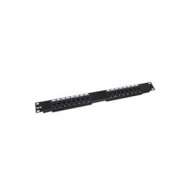 Патч-панель UTP, 19&quot;, 12 портов RJ45, cat.5е, 1U, 110 Type, черная &quot;L&quot;