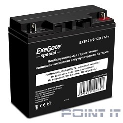 Exegate ES255177RUS Аккумуляторная батарея  Exegate Special EXS12170, 12В 17Ач, клеммы под болт M5