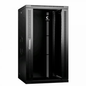  					Шкаф телекоммуникационный настенный 19 22U 600x600x1082mm (ШхГхВ) дверь стекло, цвет черный (RAL 9004)				 