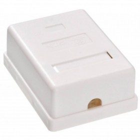Розетка внешняя на плате 1xRJ45, неэкран cat.6, Krone тип, белая