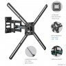 Kromax CORBEL-12 grey titan {32"-75"; Максимальная нагрузка: 45 кг; VESA: 200x200, 200х300, 200х400, 300х200, 300х300, 300х400, 400х200, 400х300, 400х400, 600х400 мм; Наклон: +5°-12°Поворот: ±90°}
