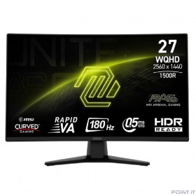 Монитор MSI MAG 27&quot; 274CQF Black {VA Curved 2560x1440 180Hz 0.5ms 300cd 2xHDMI DisplayPort Tilt VESA} [9S6-3CE31T-015]