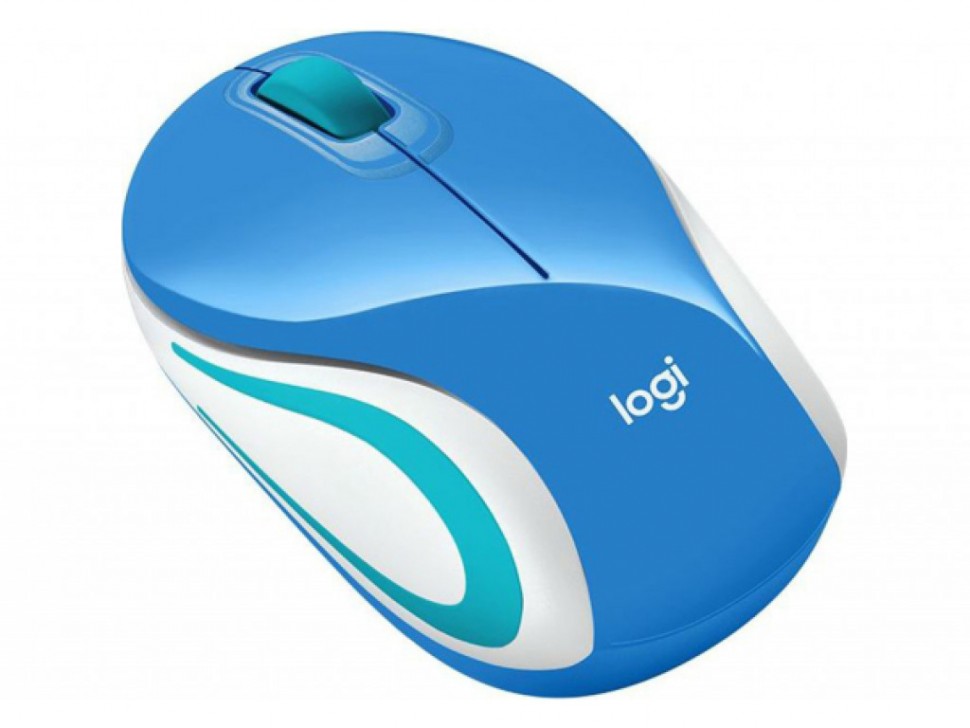 910-002733 Logitech M187 Wireless Mini Mouse - BLUE - 2.4GHZ - EMEA