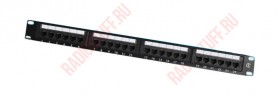 Патч-панель UTP, 19&quot;, 24 порта RJ45, cat.5е, 1U, 110 Type, &quot;L&quot;  (Акция т/к)